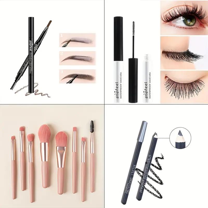 40-Color Eye Shadow Palette with Makeup Tools Eyeshadow Set Brush Eyeliner, Women cosmetic brushes eyebrow pencil full collection makeup kit