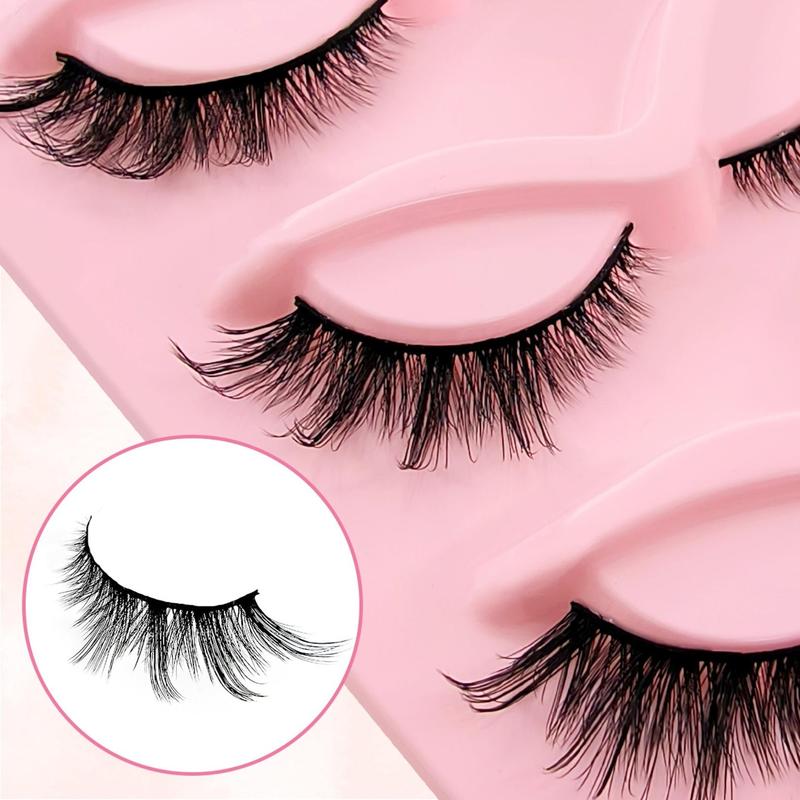 Cat Eye Style False Lash Clusters for 5 Pairs Wispy Cluster Lashes Strip Lashes for Women Girls, Individual Lashes Kits