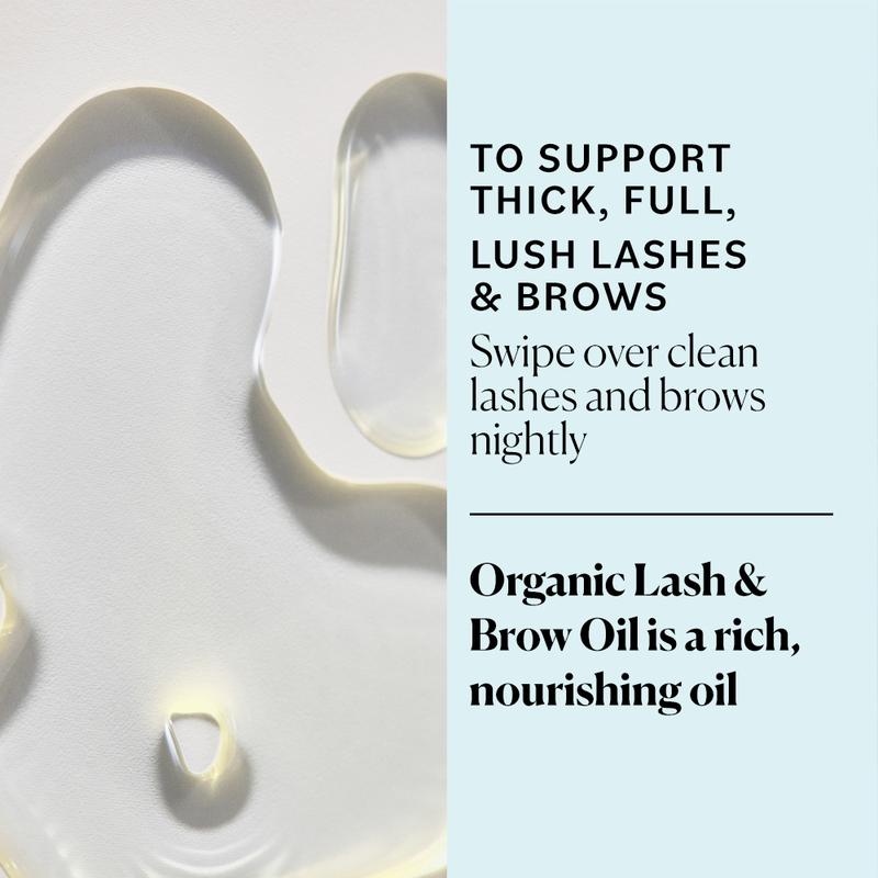 Sky Organics Eyelash Serum, Organic Lash & Brow Oil, Helps Support Thicker, Fuller-Looking Lashes & Brows, Organic Castor Oil, Moringa & Amla Oil