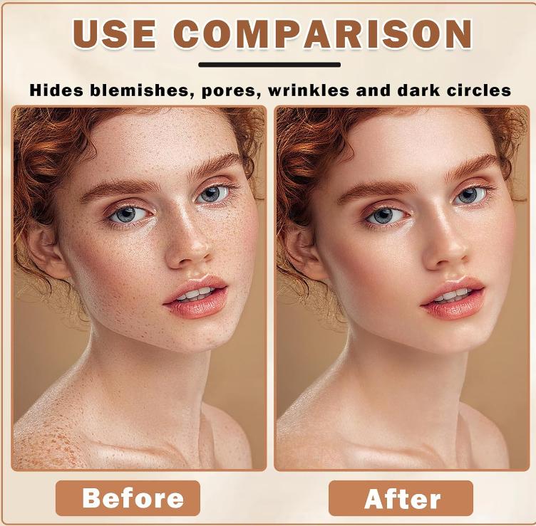 Airbrush Foundation Makeup Spray Full Coverage Foundation for Mature Skin,Long-lasting Airbrush Flawless Setting Spray,Waterproof Foundation for Smooth Radiant Skin (Natural Warm Porcelain)