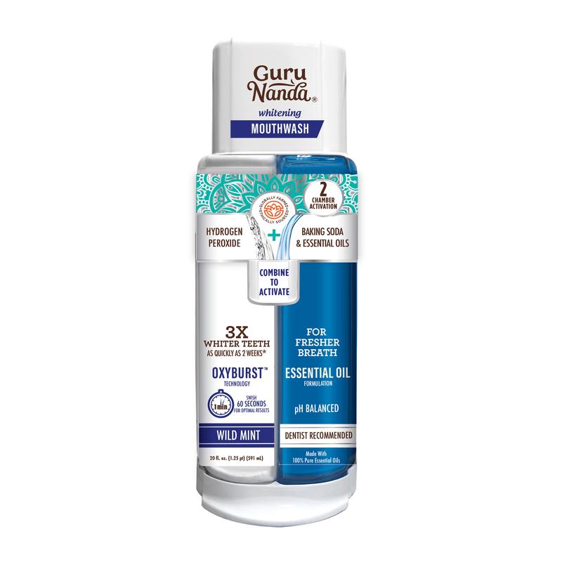 Whitening Wonder - GuruNanda Whitening Strips + Dual Barrel Mouthwash