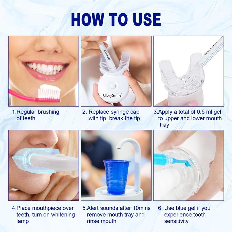 Teeth Whitening Kit LED Light  with 3 Carbamide Peroxide Teeth Whitening Gel for Sensitive Teeth