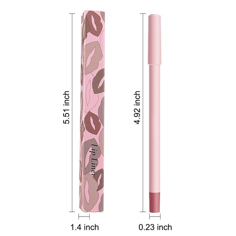 12 Colors lip liner pencils, Modern Classic Lip Liner, Lip Liner Pigmented Vegan Matte, Lasting Finish Lip Liner, Luxurious Creamy Long Lasting Lip Liner, Prevents Feathering and Fading, (06)