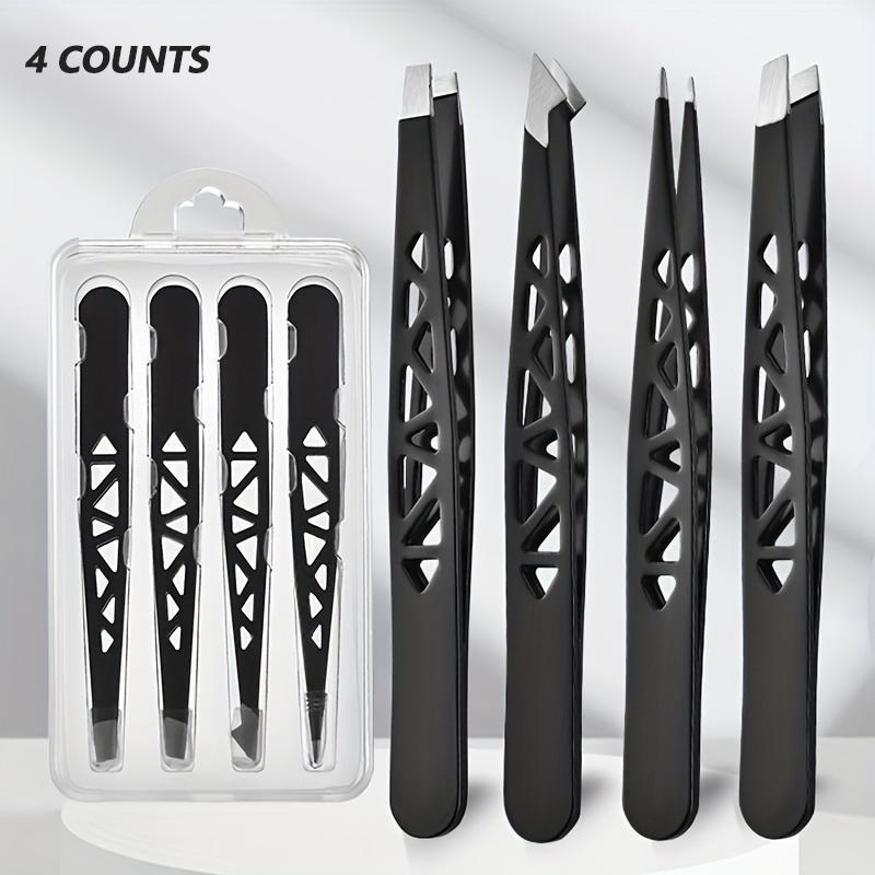 Professional Tweezer Set, High-quality Lightweight Eyebrow Hair Removal Tools, Hollow Design Makeup Tools for Men & Women, Christmas Gift