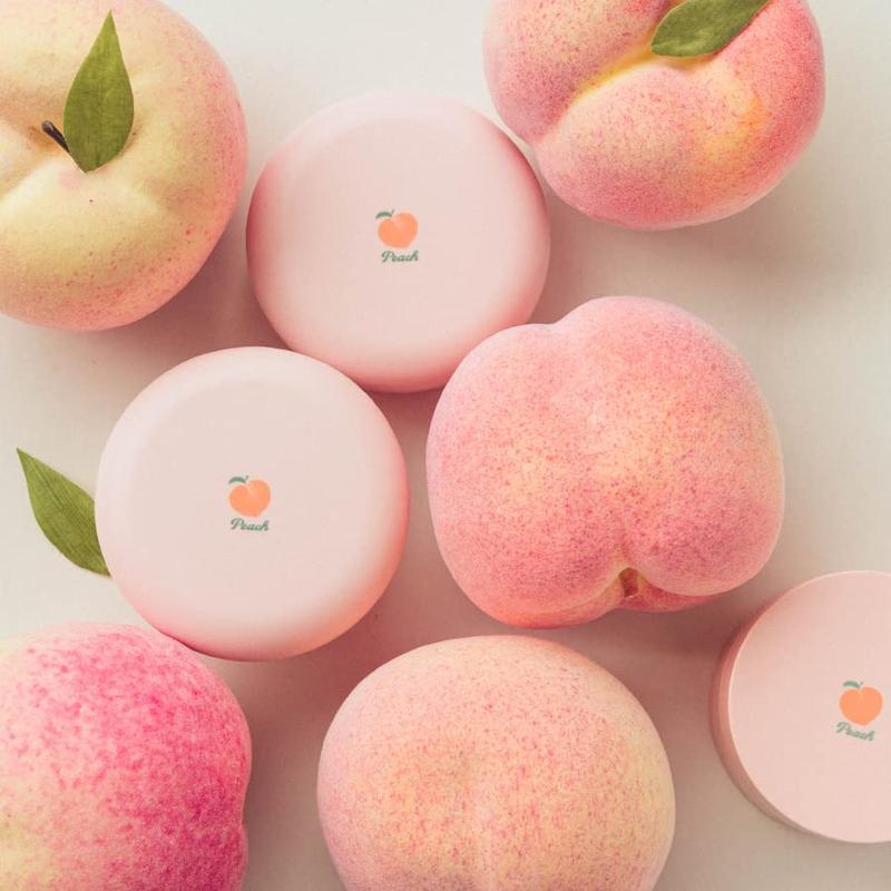 SKINFOOD Peach Cotton Pore Blur Pact - Sebum Control Pack with Silky Texture - Long Lasting Makeup Fixing - Pore Primer with Mineral Powder for Oily Skin - Pore Quick Minimizer