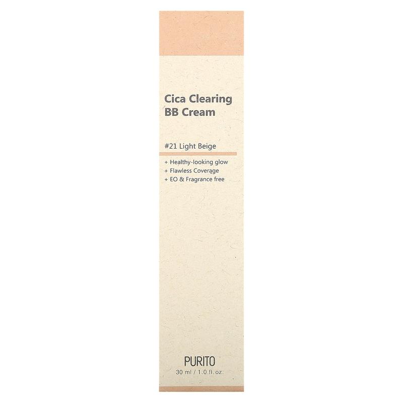 Purito Cica Clearing BB Cream, 21 Light Beige, 1 fl oz (30 ml)