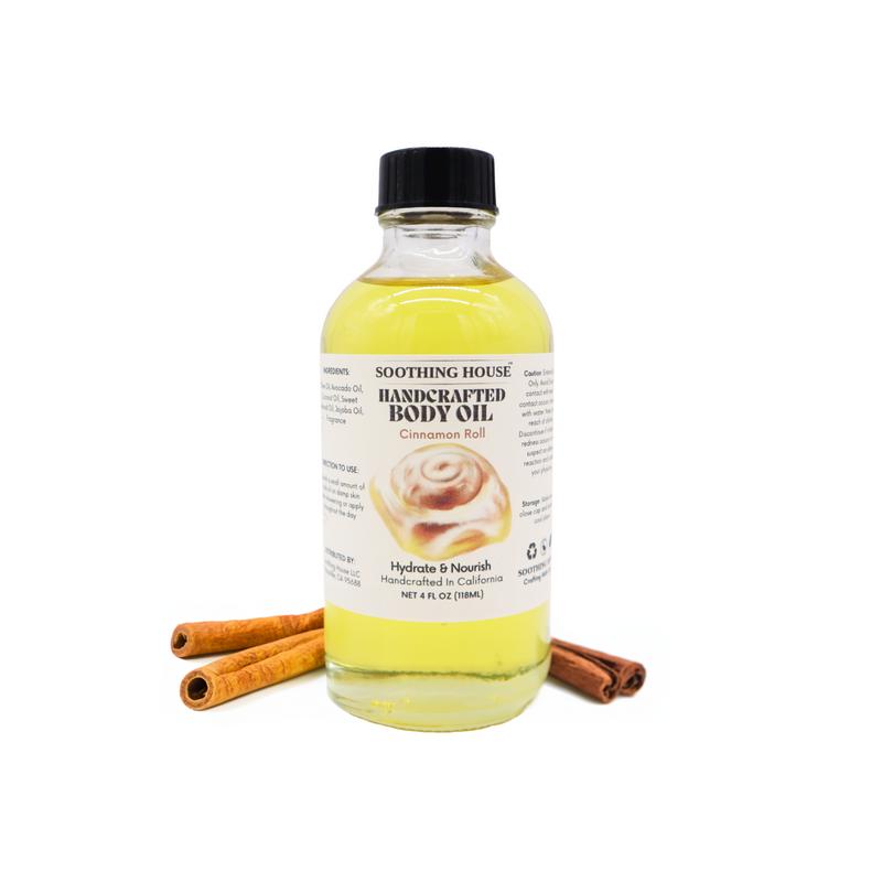 Cinnamon Roll Handcrafted Body Oil - Moisturizing and Nourishing for Soft and Smooth Skin