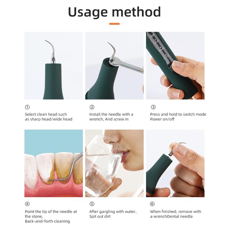 Electric Plaque Remover for Teeth, Tartar Remover for Teeth 3 Modes, 4 Heads, Teeth Cleaning Kit for Home