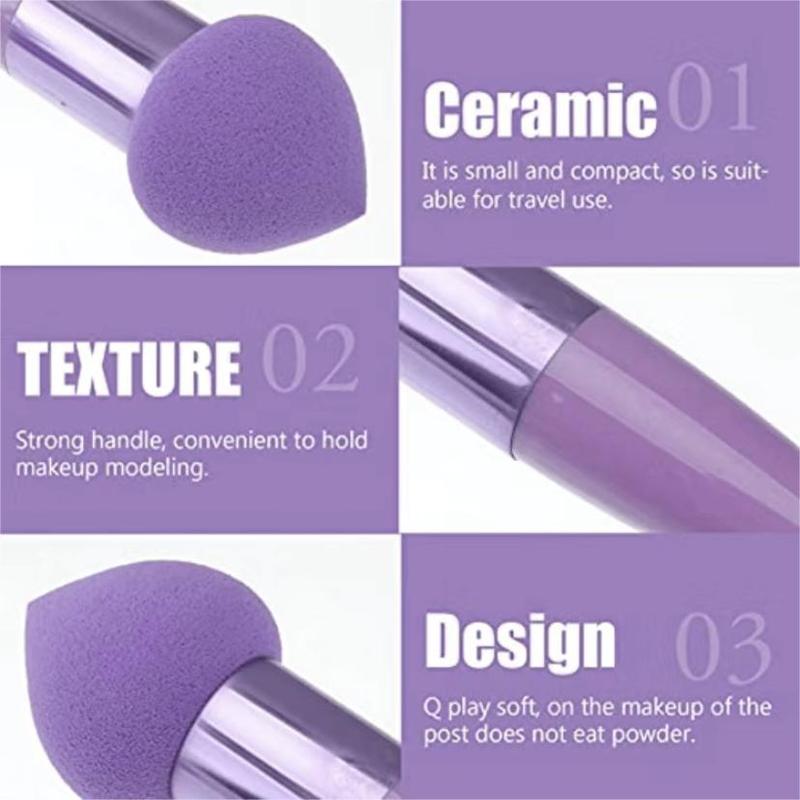 Makeup Sponge Set, 3 Counts set Mushroom Head & Gourd & Oblique Sponge, Dry & Wet Use Makeup Sponge, Professional Makeup Tools for Women