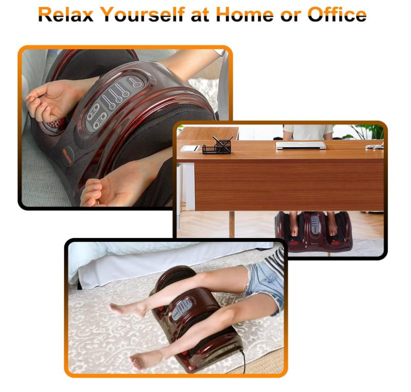 2024 New Shiatsu Foot Massager. With Soothing Heat, Deep Kneading Therapy, Improve Blood Circulation and Foot Wellness,Relax for Home or Office Use. Good Christmas Gift for parents, seniors, drivers, office workers, husband and wife! Comfort, Luxury.