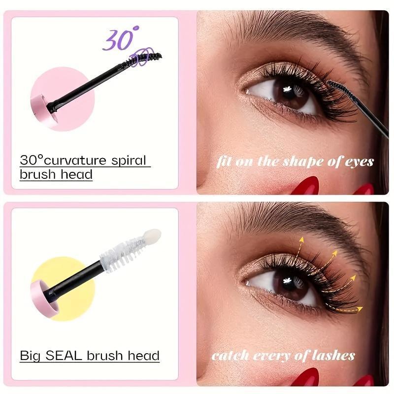 Waterproof Bonding & Sealing Eyelash Glue, 5 Counts set Long Lasting Strong Holding Double-ended Glue for Apply Fake Lashes, Professional Eye Makeup Product