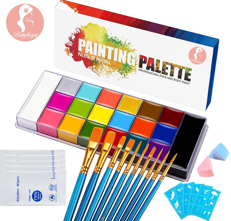 Face Body Painting Set, 20 Colours, Face Paint, Body Painting Oil, Safe Body Paint Set, Make-Up Colours,Theatre Make-Up, HalloweenGift  Smooth