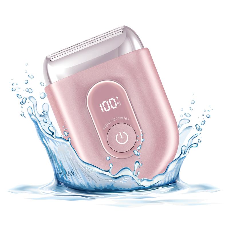 Akunbem Mini Electric Shaver for Women, Portable Waterproof Electric Shaver, Christmas Gift, New Year's Gift, Rechargeable, For Bikini Line, Legs, Underarms and Private Parts, Suitable for Traveling, Office and Business Trips