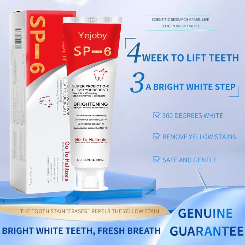 (New) 2024 Super Probiotic Sp-6 Toothpaste, Sp-6 Ultra Whitening Toothpaste, Sp 6 Toothpaste,Fresh Breath, Sp-6 Toothpaste 4.9 oz SP-10,SP-10 SP-8 SP-4 sp-10 sp-8 sp-4 sp8 sp6 sp4 SP-10