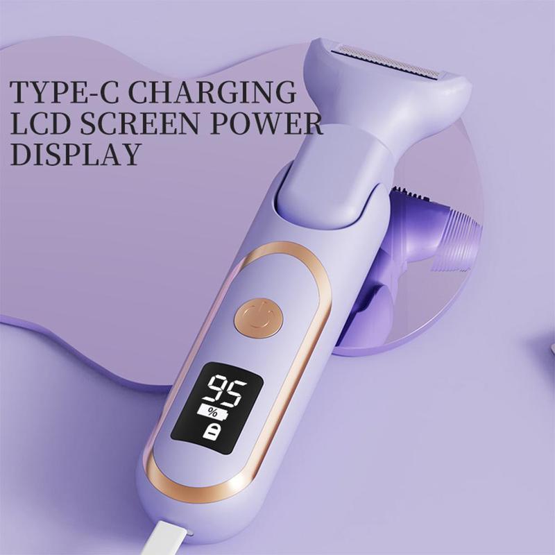 Electric Hair Removal Tool, 1 Box Rechargeable Hair Removal Machine & Accessories, Wet and Dry Use Hair Removal Tool for Women