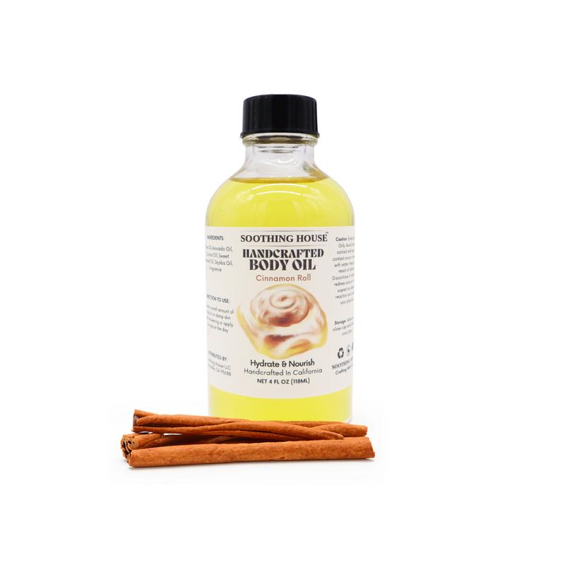 Cinnamon Roll Handcrafted Body Oil - Moisturizing and Nourishing for Soft and Smooth Skin