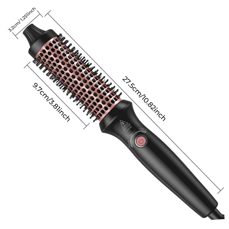 Electric Hair Curler, 1 Box Tourmaline Ceramic Thermal Round Brush, Professional Hair Styling Tool for Home & Salon Use