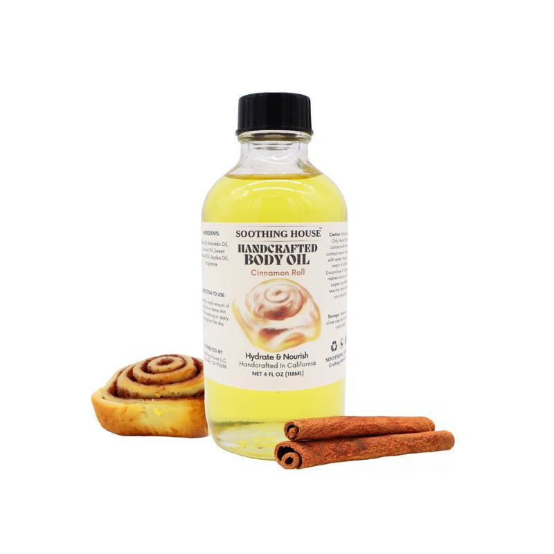 Cinnamon Roll Handcrafted Body Oil - Moisturizing and Nourishing for Soft and Smooth Skin