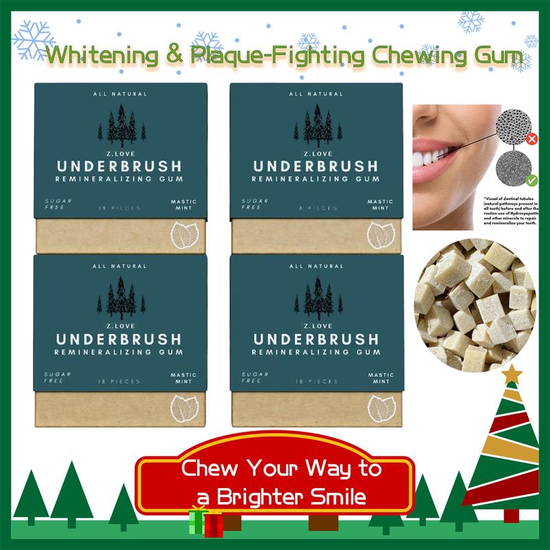 4-Pack Remineralizing Chewing Gum with Nano-Hydroxyapatite for Teeth & Gum Health - 30-Day Supply