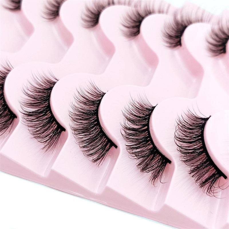 Eyelashes Extensions Half Cut False Eyelashes, 10 Pairs Natural Fluffy Cluster Eyelashes Extensions Kit, Lash Extension Kit for Women, Eyelash Extension Kit, Christmas Gift