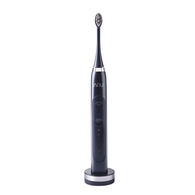 ARU Sonic Toothbrush Starter Kit: Oral Cleansing w  Travel Case, Mirror Mount, Charging Base | Ultra-Soft Bristles for Sensitive Teeth, ADA Approved