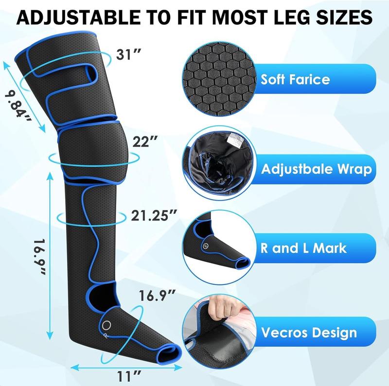 Leg Massager, ARelaxation and Relief with 6 Modes 3 Vibration, air Compression for Circulation, Birthday Thanksgiving Christmas Gifts for Women&Men