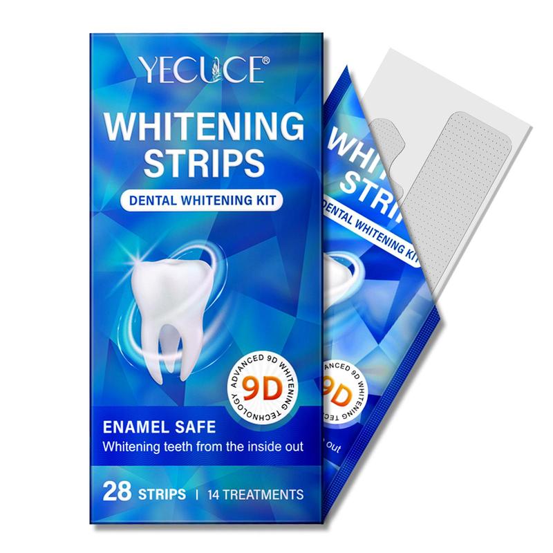 Advanced 9D Teeth Brightening Strips, 14pcs box Comfort Teeth Brightening Strips, Oral Care Strips for Men & Women, Dental Care Products for Home & Travel