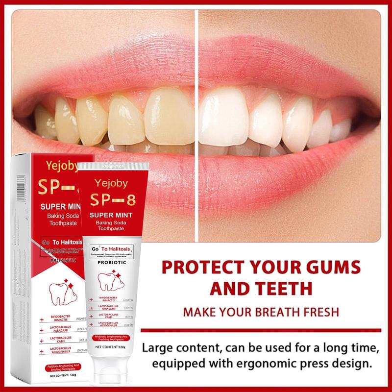 [+5$Get 2Pcs] SP-8 whitening Toothpaste, Super sp8 brightening Oral probiotic, sp 8 Bright White Toothpaste for Stain Removing, Fresh Breath & Teeth Health Whitening Solution Effect is better than SP-6 and SP-7,SP-8 SP-6 SP-4 sp-8 sp-6 sp8 SP-10