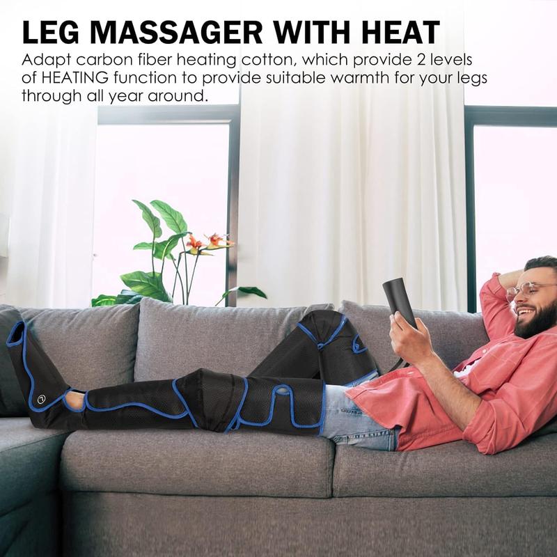 Leg Massager, ARelaxation and Relief with 6 Modes 3 Vibration, air Compression for Circulation, Birthday Thanksgiving Christmas Gifts for Women&Men