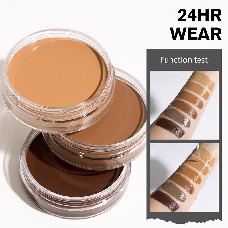 Long Lasting Silky Cream Foundation, 1 Box Full Coverage Flawless Makeup Cream, Moisturizing Waterproof Cream Foundation, Makeup Product for Women & Girls