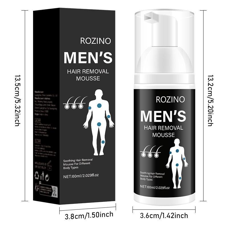 Hydrating Hair Removal Mousse for Men, Moisturizing Hair Removal Foam for Body, Soothing Hair Removal Product for Daily Use