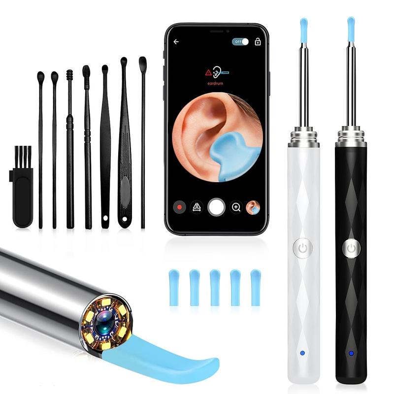 Intelligent Visual Ear Scoop, 1 Box Ear Wax Remover with HD Camera & Light, Ear Wax Removal Tool with Daily Accessories Set, Ear Wax Removal Kit, Christmas Gift