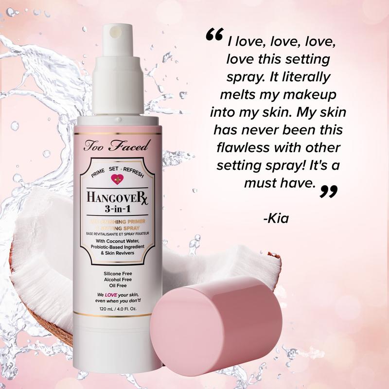 Too Faced Hangover 3-in-1 Hydrating Brightening Replenishing Primer & Setting Spray