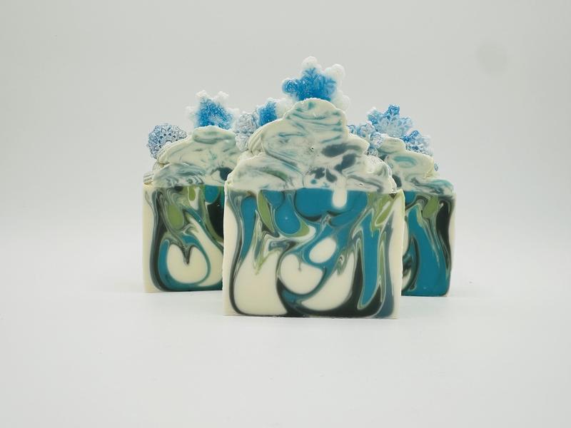 Snowflake Sparkle Novelty Soap perfect for Christmas gift giving and stocking stuffers