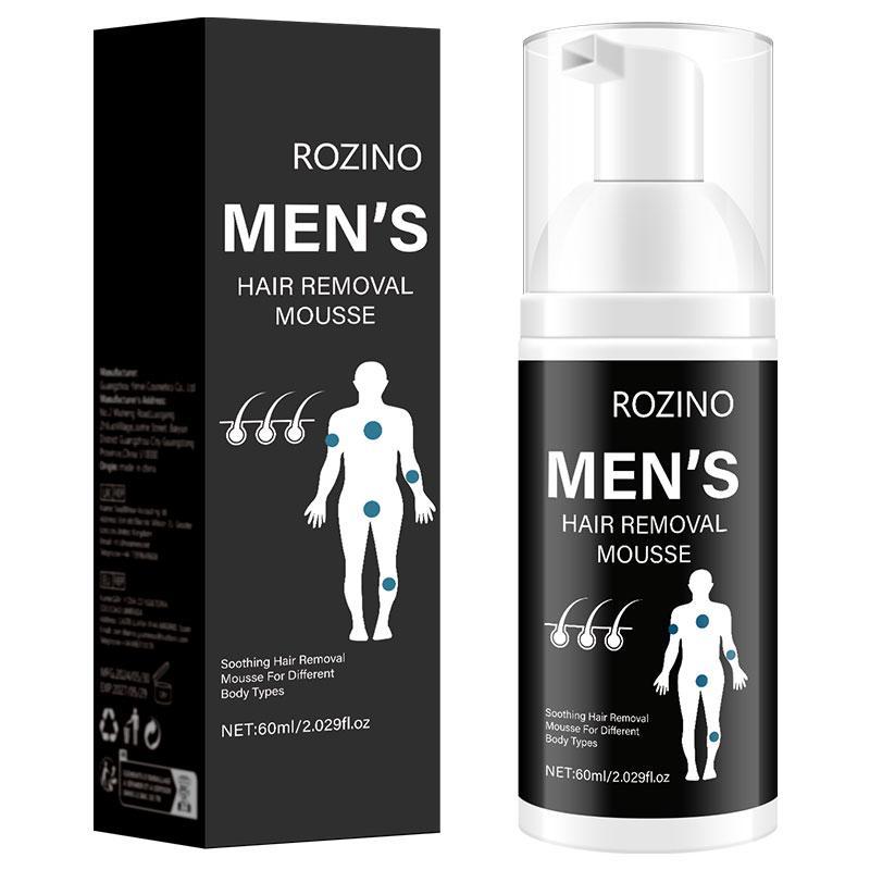 Hydrating Hair Removal Mousse for Men, Moisturizing Hair Removal Foam for Body, Soothing Hair Removal Product for Daily Use