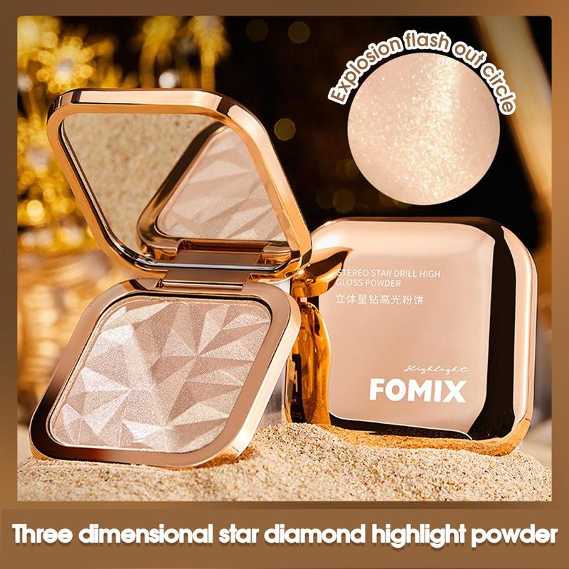 Long Lasting Shimmering Highlighter Palette, 1 Count Multi-functional Makeup Palette, Facial Contouring & Detailing Makeup Palette for Women & Girls