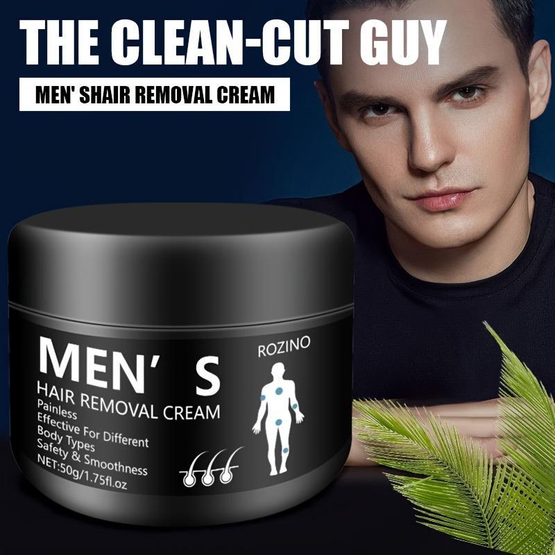 Men's Hair Removal Cream, Painless & Non-irritating Hair Removal Cream for Any Body Parts, Hair Removal Product for Men