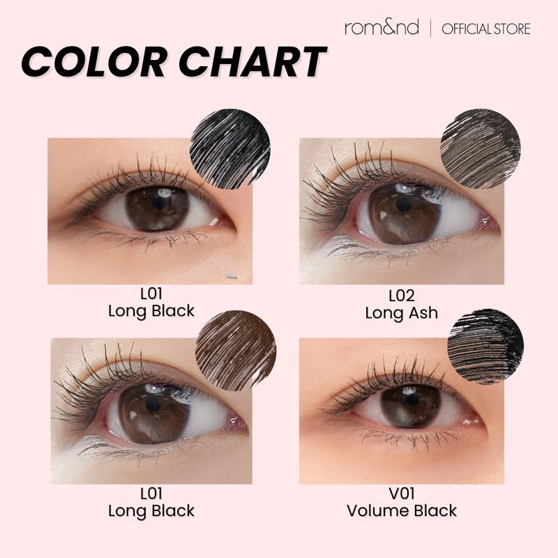 [rom&nd Official Shop] rom&nd Han All Fix Mascara 20g, Water Resistance without Smudging, Volume Long-Lasting, Romand korean makeup, mascara