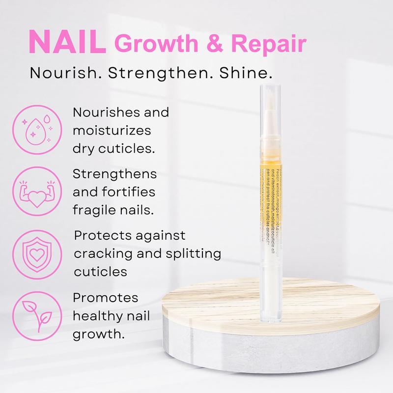 RYFLENS Organic Nail Growth Oil, Cuticle Care, Moisturizing, Strengthening, Brightening - Vegan, Harmless, Protects Nail Health Christmas Gift