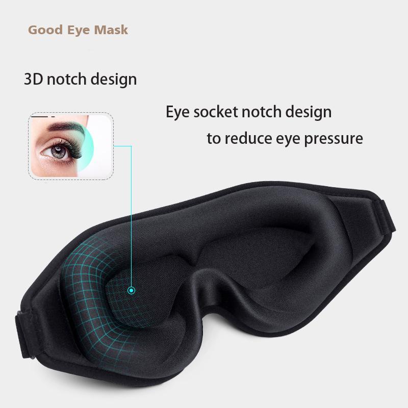 3D Sleep Eye Mask, 1 Count Breathable Memory Foam Eye Cover, Comfortable Eye Care Mask for Travel, Airplane, Office, Home