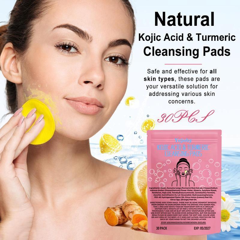 Turmeric Cleansing Exfoliating Pads Facial Cleansing Skincare, cleansing, skin care, cleansing Turmeric Comfort Cleanser Turmeric Kojic Acid Cleansing Exfoliating Pads Facial Cleansing   Foaming Skincare Organic Gentle Smooth Acrylic