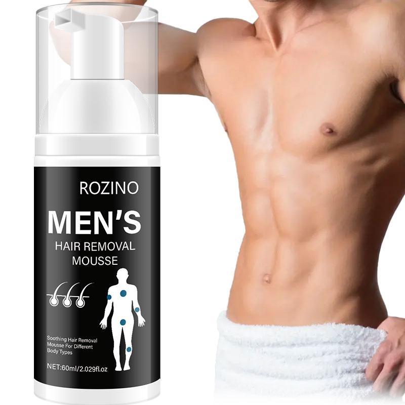 Hydrating Hair Removal Mousse for Men, Moisturizing Hair Removal Foam for Body, Soothing Hair Removal Product for Daily Use