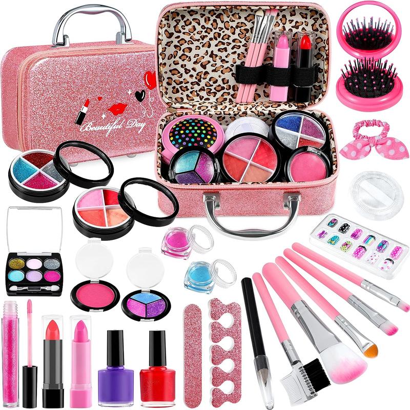 25 PCS Real Makeup Set  For Little Girls Makeup Kit Cosmetic Gift