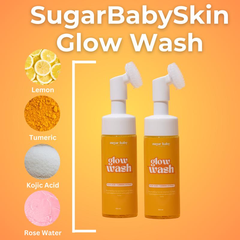 BOGO - SugarBabySkin Glow Wash - Turmeric Lemon & Kojic Acid Facial Cleanser