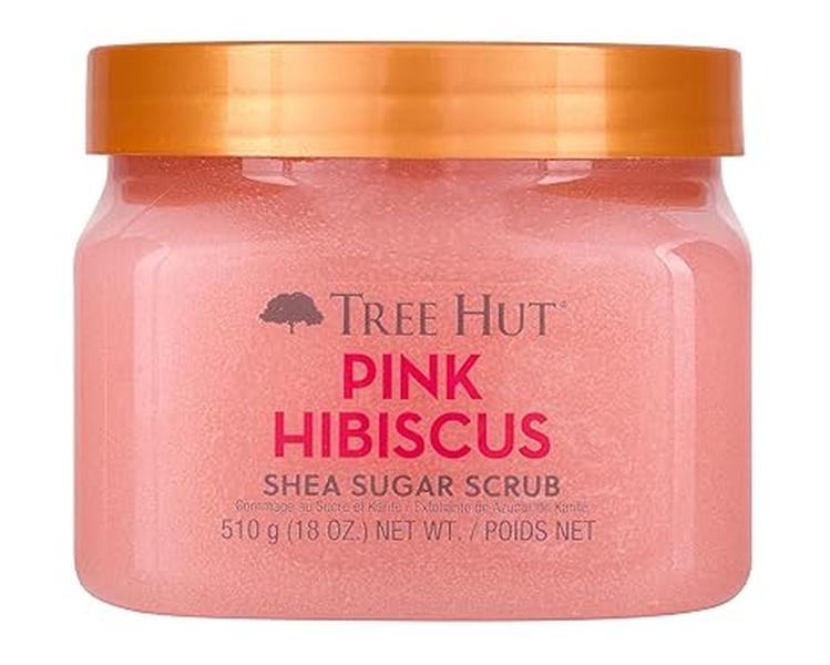 Tree Hut Pink Hibiscus Shea Sugar Scrub | Exfoliating Body Scrub Removes Dead, Dry Skin for a Soft & Hydrated Feel