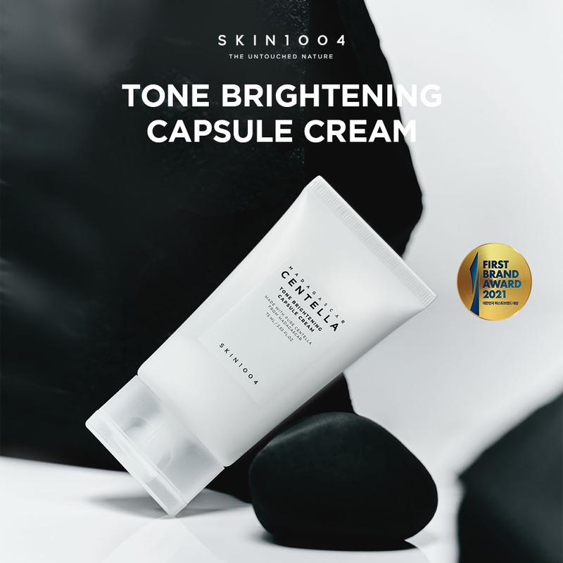 [SKIN1004 Official Shop] Madagascar Centella Tone Brightening Capsule Cream 2.53 fl.oz, 75ml, Non-sticky Hydrating Brightening Moisturizer Skincare Soothing skin  1004