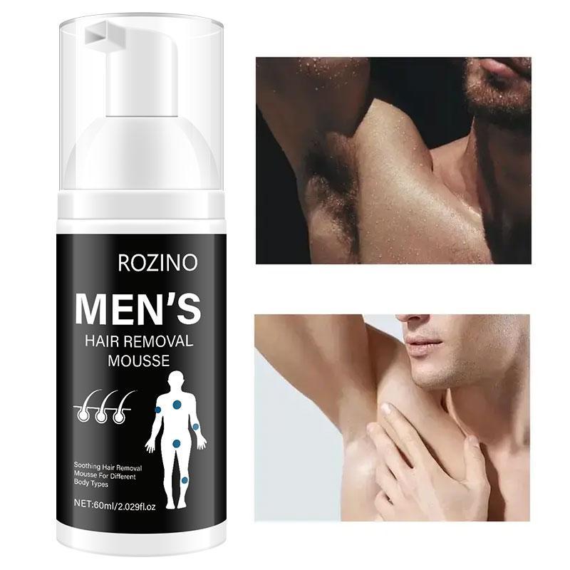 Hydrating Hair Removal Mousse for Men, Moisturizing Hair Removal Foam for Body, Soothing Hair Removal Product for Daily Use