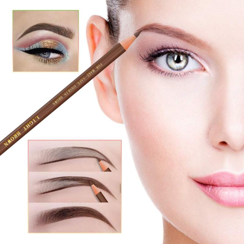 6 count Dark Brown Waterproof Eyebrows Pencil Tattoo Makeup And Microblading Supplies Kit-Permanent Eye Brow Liners In 5 Colors Waterproof Eyebrow Pencils Peel - Brow Pencil Set For Marking