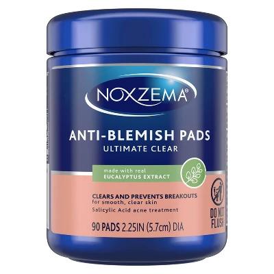 Noxzema Ultimate Clear Anti Blemish Pads - Eucalyptus - 90ct Acne Salicylic Skincare Daily Menthol Peeling Pimple Salicylic Acid Pore Skin Repair