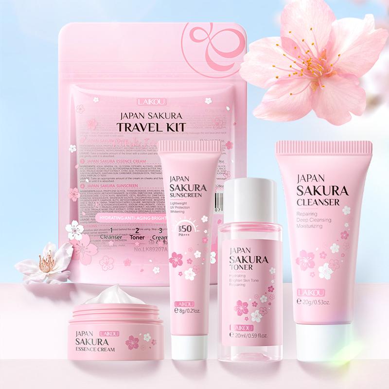 Sakura Skin Care Sets & Kits, Women Gift Sets ,Beauty Products For Women,Skin Care Routine Travel Kit